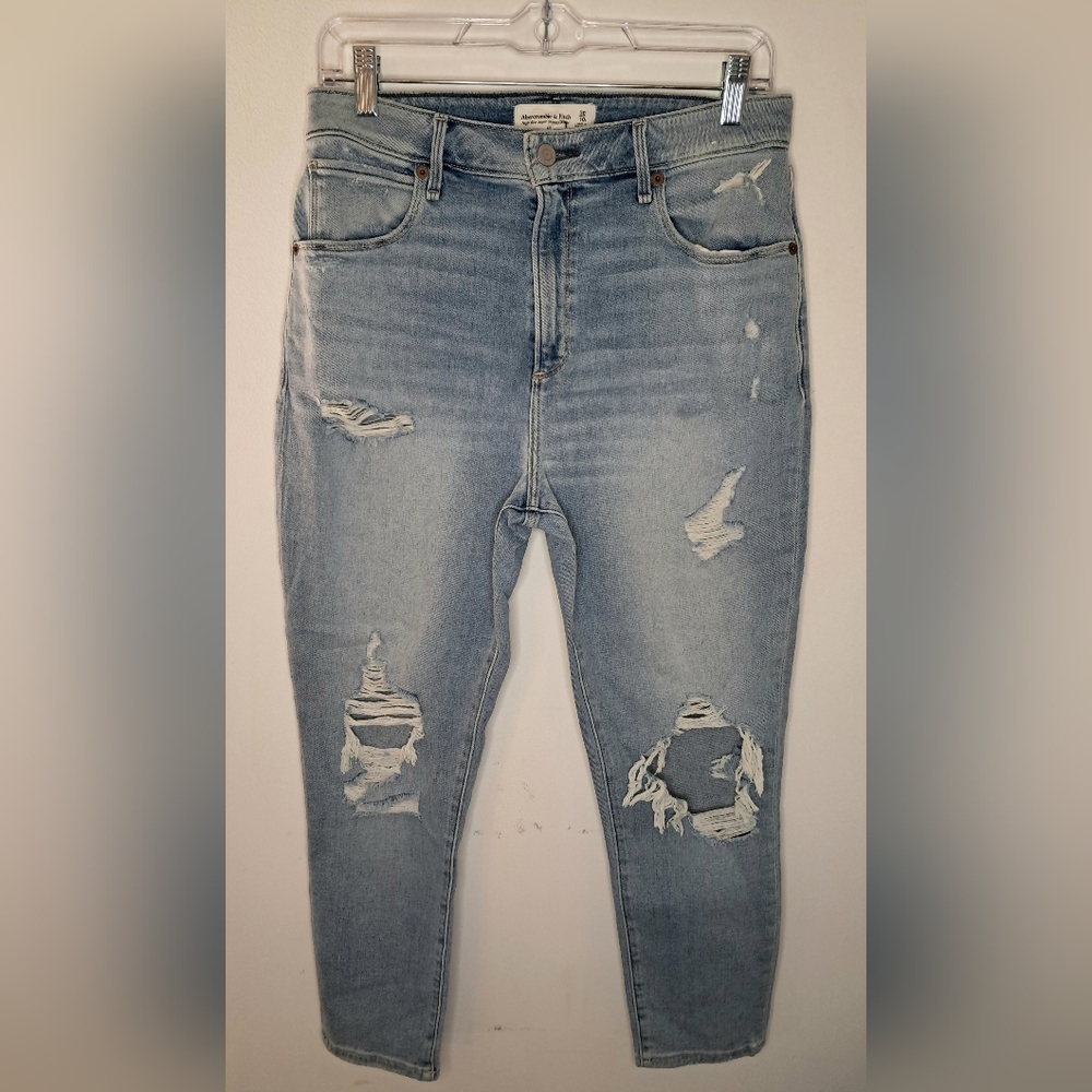 Abercrombie & Fitch Women's High Rise Super Skinny Ankle Curve Love Jeans